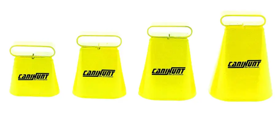 Cloches VIPER  H3.5cm jaune passant collier 34 mm