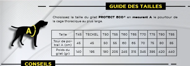Gilet pour chien Protect ECO taille 45