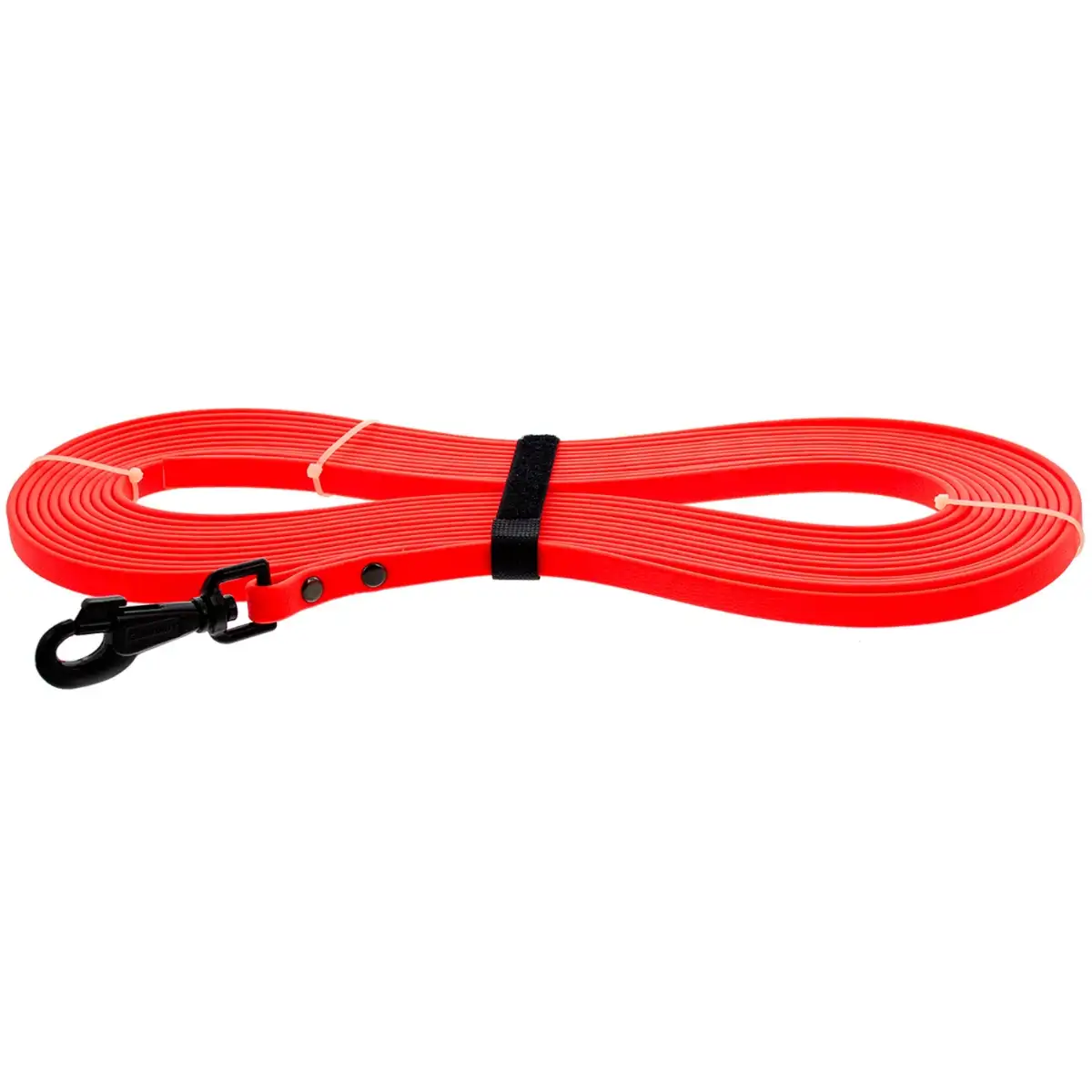 Longe pour chien XTREME FIRST 10ML sangle Plate PVC 13mm Orange