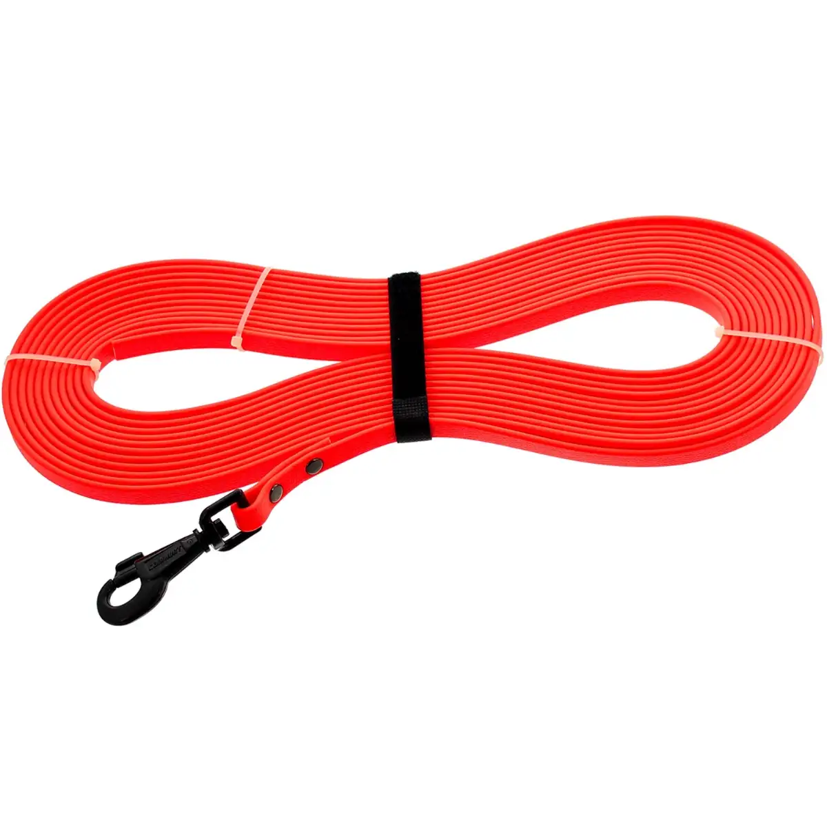 Longe pour chien XTREME FIRST 10ML sangle Plate PVC 13mm Orange