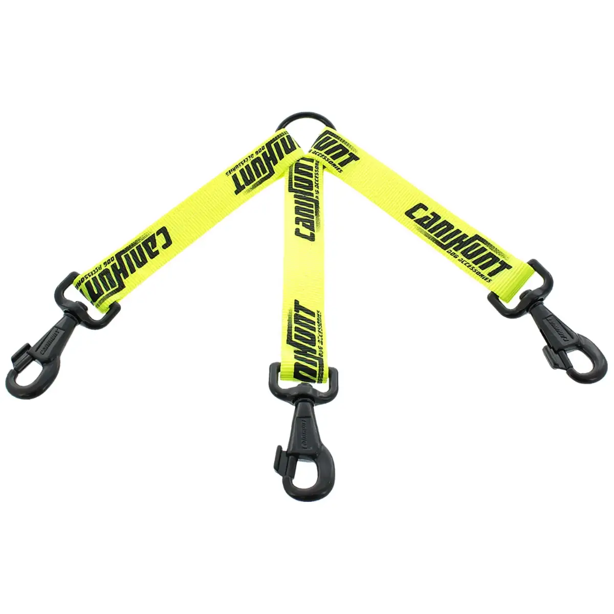 Accouples pour chien HUNTER triple jaune 25 cm